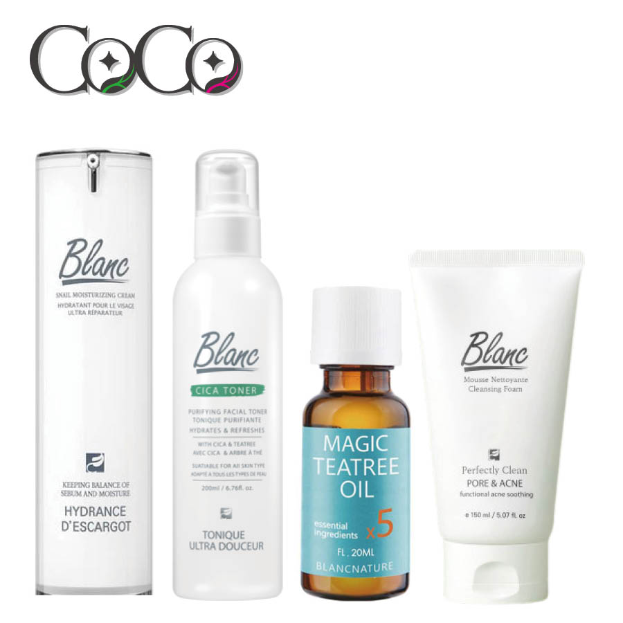 【正規品】ニキビ&ニキビ跡ケア4種セット[マジックティーツリーオイル 20ml + マジックシカクリーム 60ml + マジックトラブル洗顔 150ml + マジックシカトナー 200m]