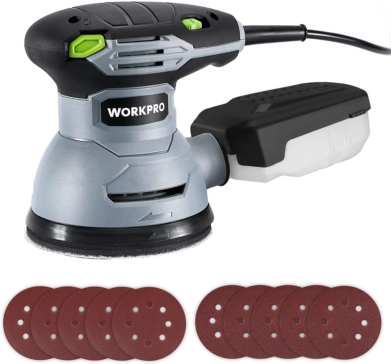 【本日限定価格】 WORKPRO PSE認証 日本語取扱説明書 ランダムサンダー 荒削り 仕上げ 研