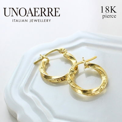 ウノアエレ 18金 ピアス K18 18K レディース ギフトボックス