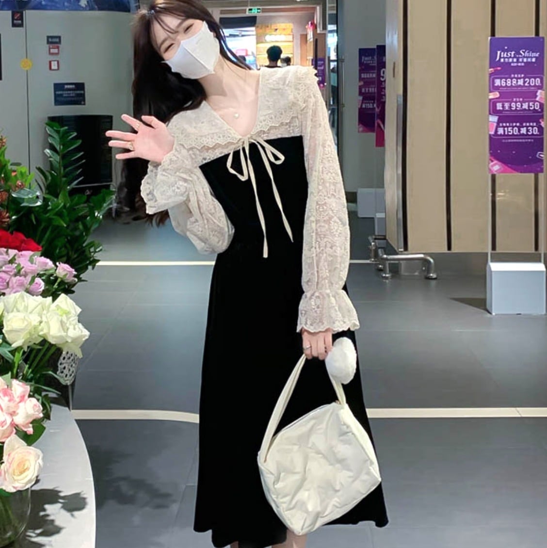 ワンピース デート かわいい 大人可愛い きれいめ シンプル カジュアル 大人 上品 おしゃれ 長袖シャツ セット キャミソールワンピ フレア 無地 エレガント ひざ下 ミモレ丈 韓国 春 秋 モテ