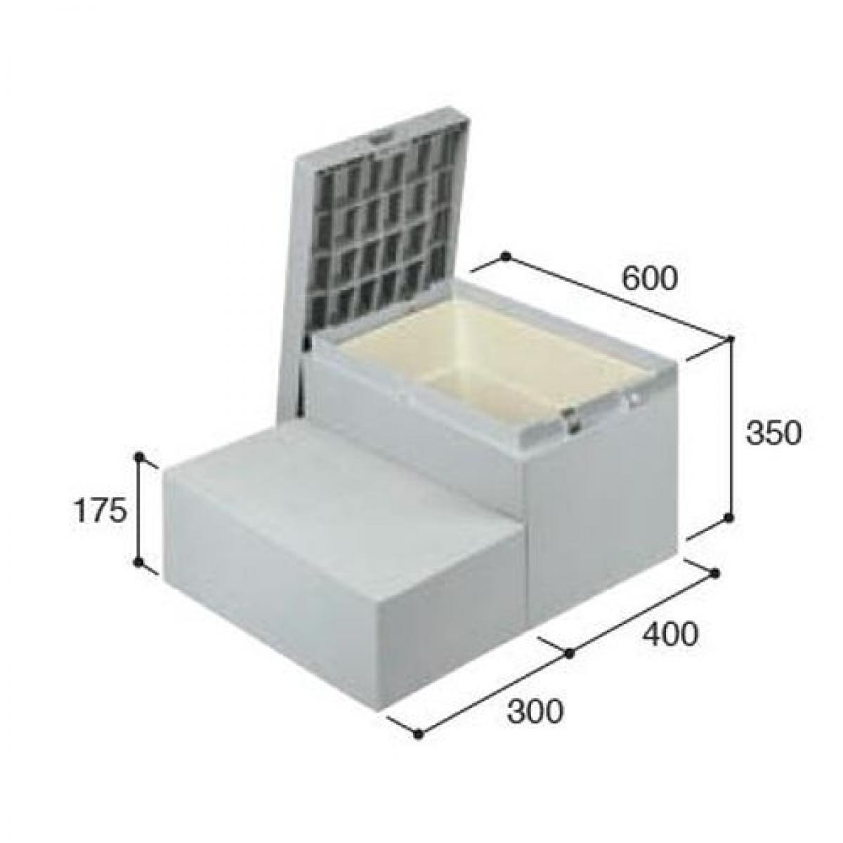 【I】城東テクノ(JOTO) ハウスステップ CUB-6040WS 収納庫１個付き 小ステップ付き HOUSESTEP【代引不可】【時間指定不可】 25,080円