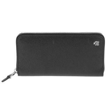 L2X218ABOURDON ラウンドファスナー長財布ボードン型押レザーブラック