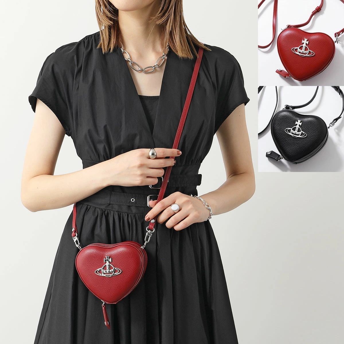 Vivienne Westwood ヴィヴィアンウエストウッド マイクロバッグ MINI HEART CROSSBODY ハート 5202006OU S000D レディース グレイン 鞄 カラー2色