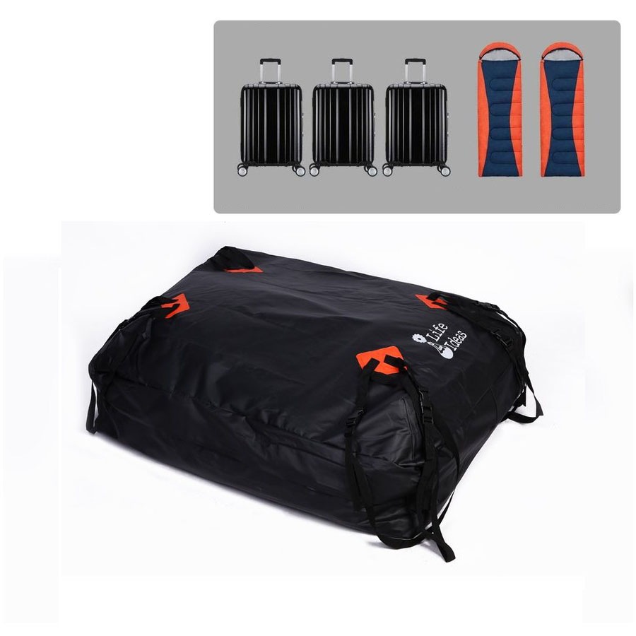 カーゴバッグ ルーフカーゴバッグ 433L超大容量 ルーフキャリアバッグ 折り畳み 防雨雪8本ベルト 取付簡単 二重PVC防水加工 高強度500Dナイロンカバー