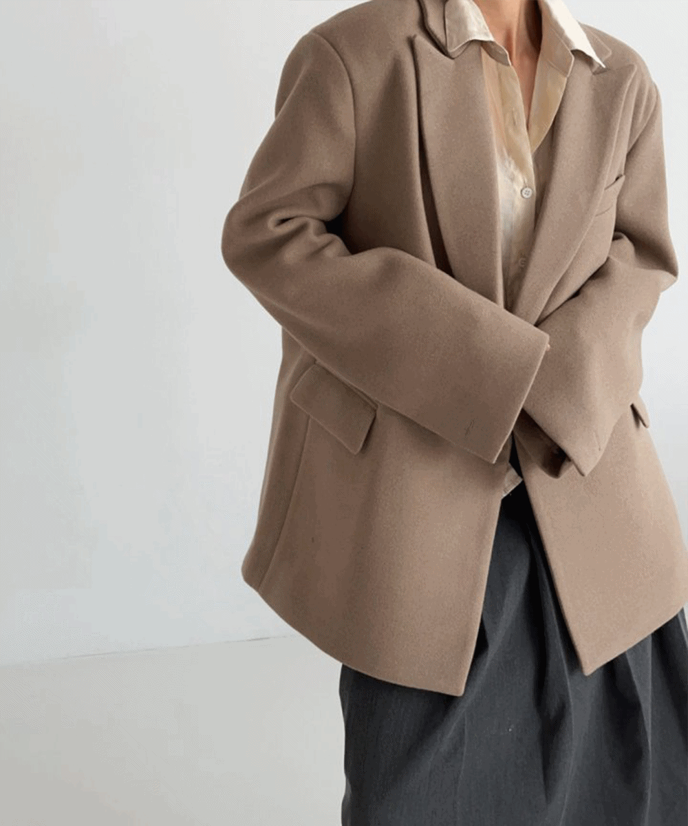 ユネスウールハーフコート(モカ)