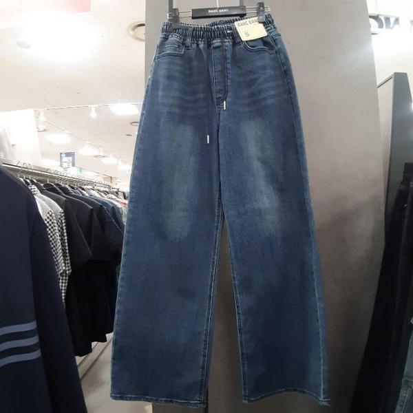 HC09 女性 秋 ワイドフルバンディング ジーンズ 秋の新作 ワイドフィット 快適でコーディネート (S41379770)