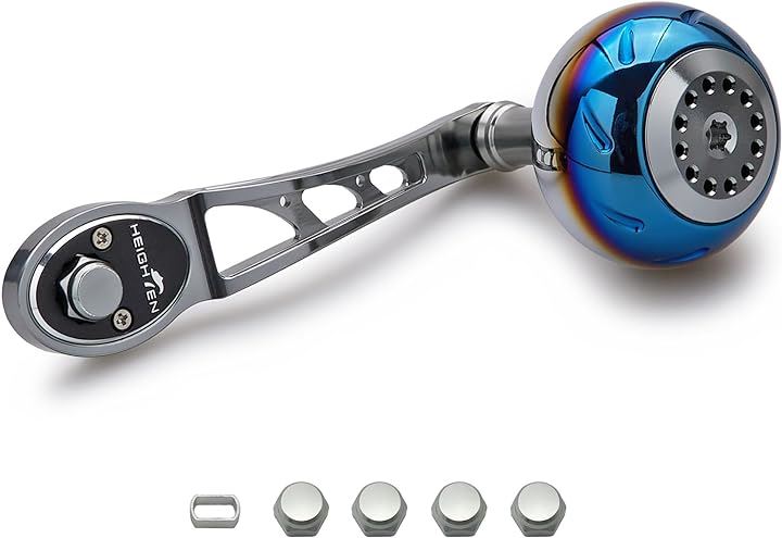 80/90mm リール ハンドル 45mm ハンドルノブ シマノ SHIMANO ダイワ DAIWA アブ Abu ベイトリール 通用 Aurora Ach Series( ガンメタル)