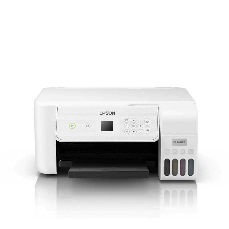 エプソン　EPSON　A4カラーインクジェット複合機プリンター エコタンク搭載モデル ［カード/名刺～A4］ ホワイト　EP-M476T