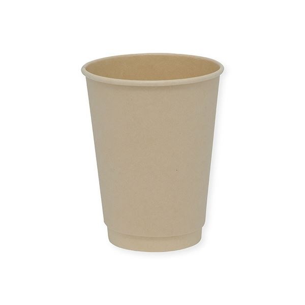 紙コップ 断熱バガス二重カップPLAコート 12オンス(360ml) 1セット(500個:25個20パック)