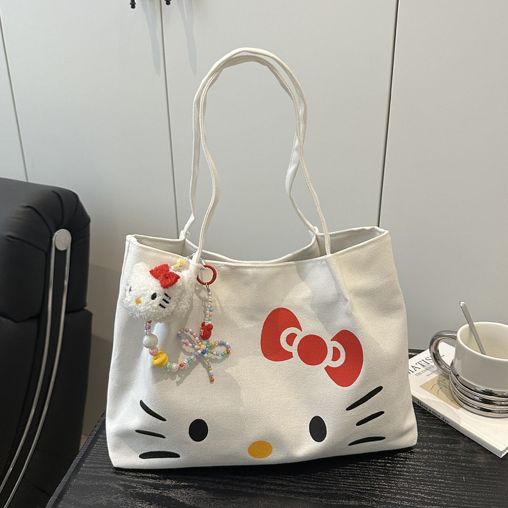 키티 캔버스 에코백 쇼퍼백 아이패드가방 보부상 숄더백 3colors