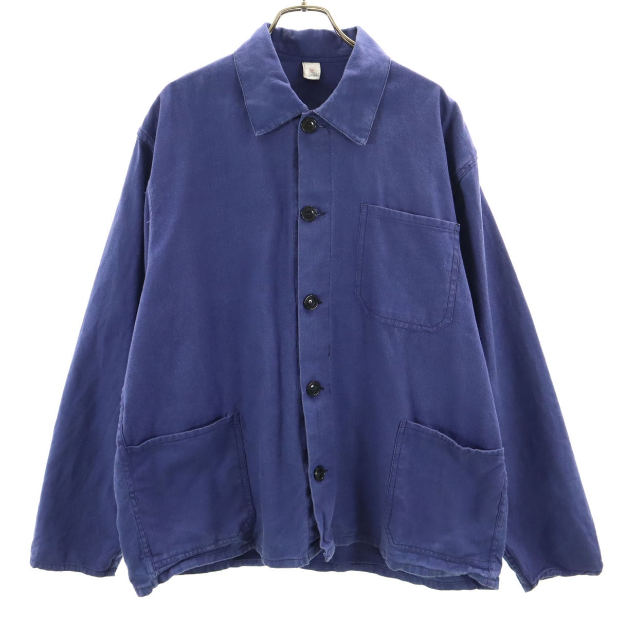 VINTAGE ヴィンテージ 70s アルバニア製 ユーロ ワークジャケット 54 ブルー メンズ 古着