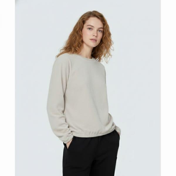 SNOWPEAK APPAREL コーデュロイ 女性 マンツーマン S24WWFHT71 ライトベージュ