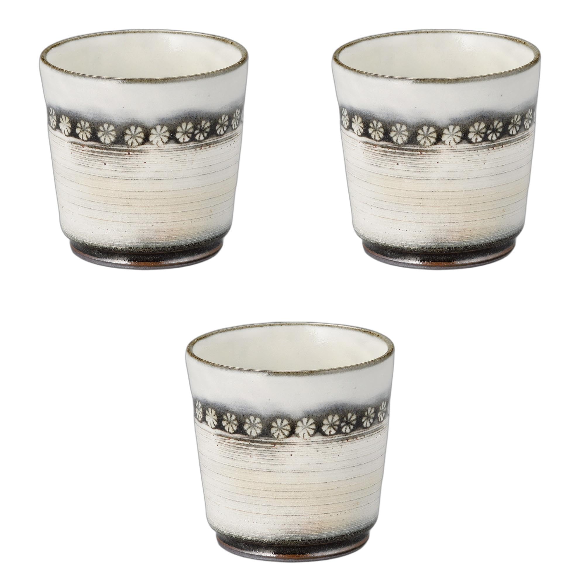 セトモノホンポ(Setomonohonpo) 3個セット 三島湯呑 [ 8.3×8.3cm ] 湯呑陶磁器 5,887円