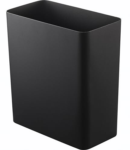 山崎実業(Yamazaki) ゴミ箱 トラッシュカン タワー 角型 ブラック 2916