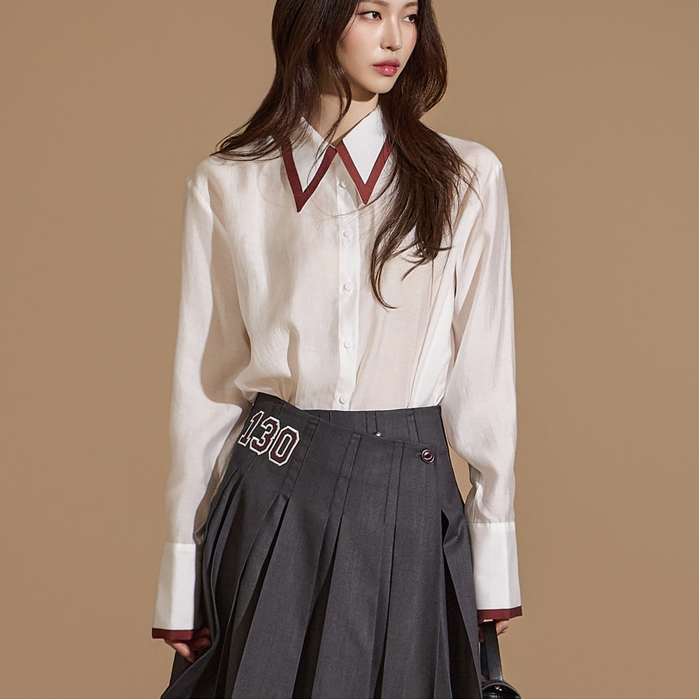 B2999 配色 ブラウス