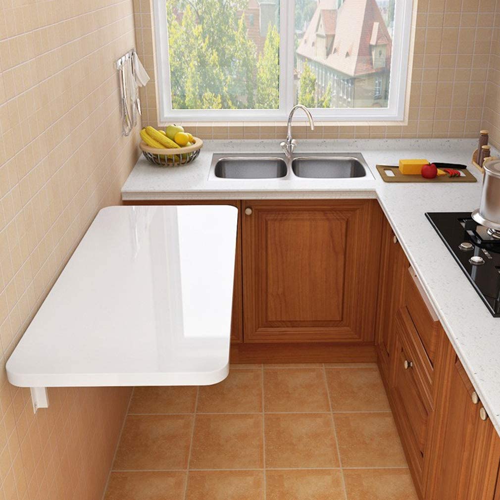 見えない壁掛け折りたたみキッチンダイニングテーブルフローティング多機能ノートパソコンデスクホームドレッシングテーブル吊り下げランドリーワークベンチ省スペース31サイズ（100x30cm / 3