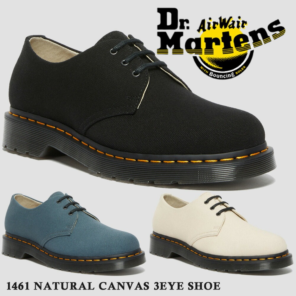 ドクターマーチンドクターマーチン 国内正規販売代理店 Dr.Martens レディース メンズ 1461 NATURAL CANVAS 3 EYE SHOE キャンバス 3ホール