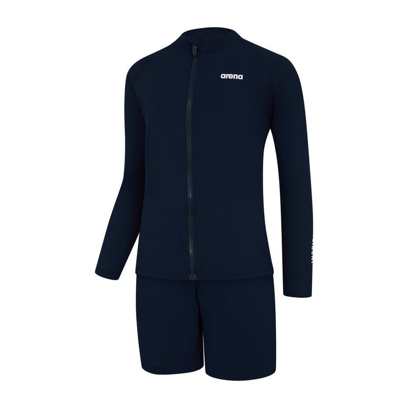 インスパイア 男の子 ジュニア レジャー ジップアップ ラッシュガード セット A4BB1BS82 ( NVY )