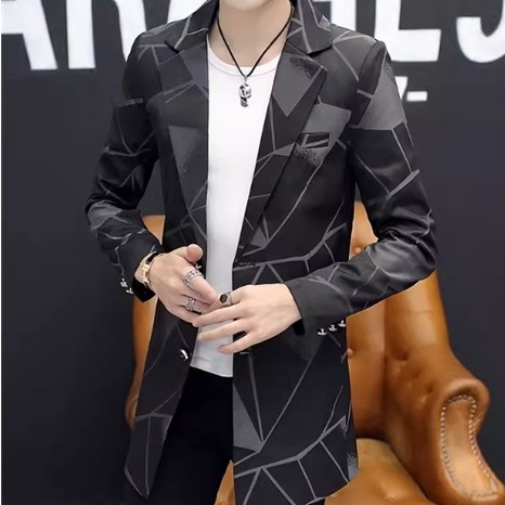 メンズ 男性用 ジャケット スーツ アウター 上着 ミドル丈 長袖 襟付き スーツカラー スリム 細身 スマート カジュアル 上品 おしゃれ かっこいい こなれ感 個性的 クール エレガント モダン 6,872円