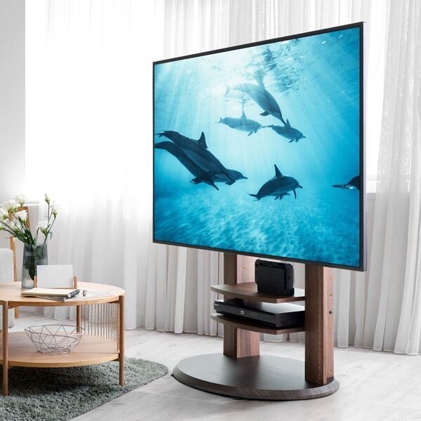 WS-H800-DB キャスター付き壁寄せテレビ台 ダークブラウン