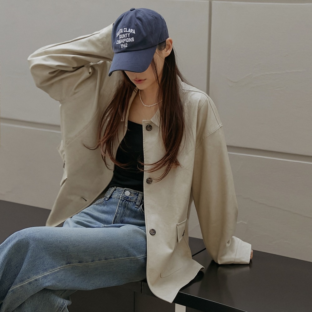 オメルバクシークラックレザーハーフジャケット春/季節/デイリー