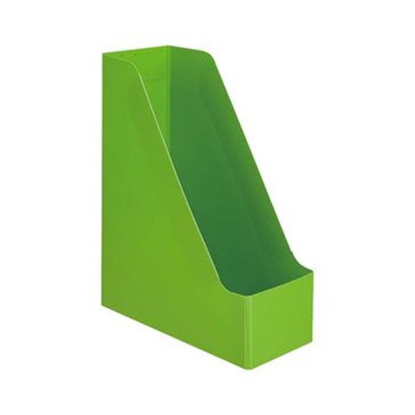 （まとめ）TANOSEE PP製ボックスファイル（組み立て式）A4タテ グリーン 1セット（10個）5セット