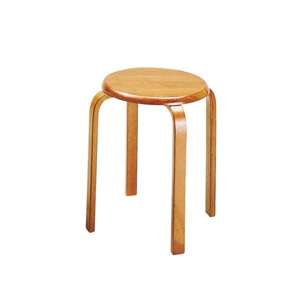 スタッキングチェア 6脚セット 丸椅子 積み重ねスツール 木製イス 天然木 ブラウン 14,528円