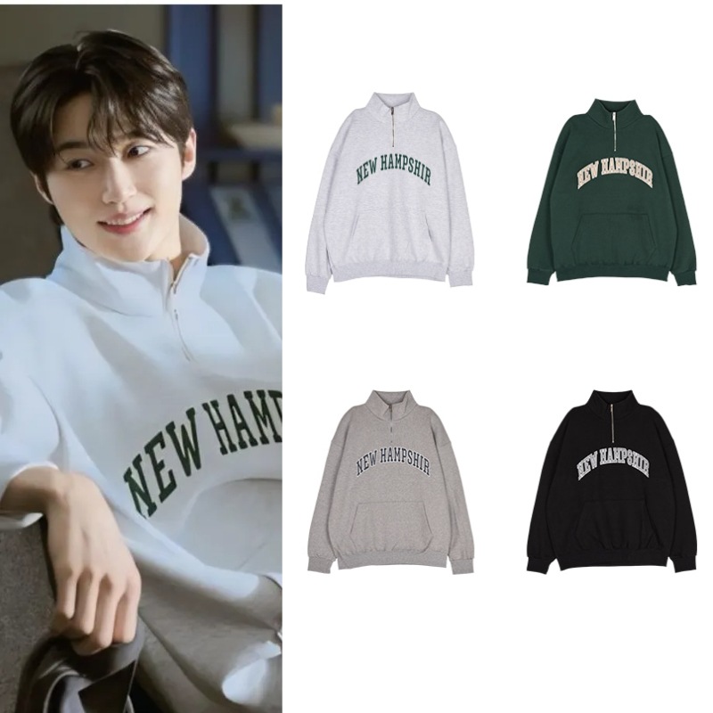 【ビョンウソック着用】BYMONO Pigment half hood zip-up