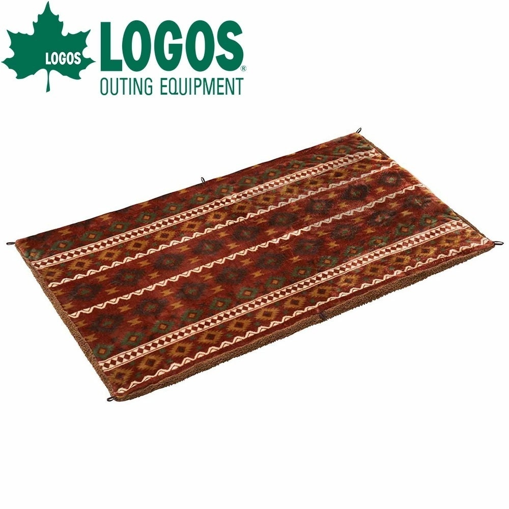 ロゴス LOGOS ボア＆フリースクッションブランケット レッド 膝掛け ボア フリース クッション ラグ マット インナーマット テントマット キャンピングマット アウトドアマット キャンプマット