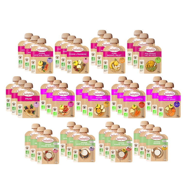 ベビースムージー9種 + オートミール4種 各3食セット オーガニック 赤ちゃん 6ヶ月頃から 離乳食 おやつ フルーツ オートミール