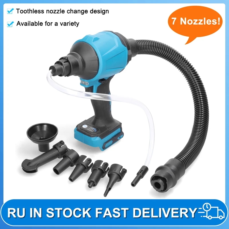 充電式エアダスト機リチウム電動コードレスインフレータcleanner粉塵真空送風ファンフィットマキタ18vバッテリー