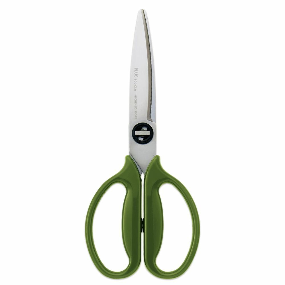 （まとめ買い）キッチンバサミ フィットカットカーブ 料理はさみ アウトドアパッケージ モスグリーン SC-200SW-O [x3]