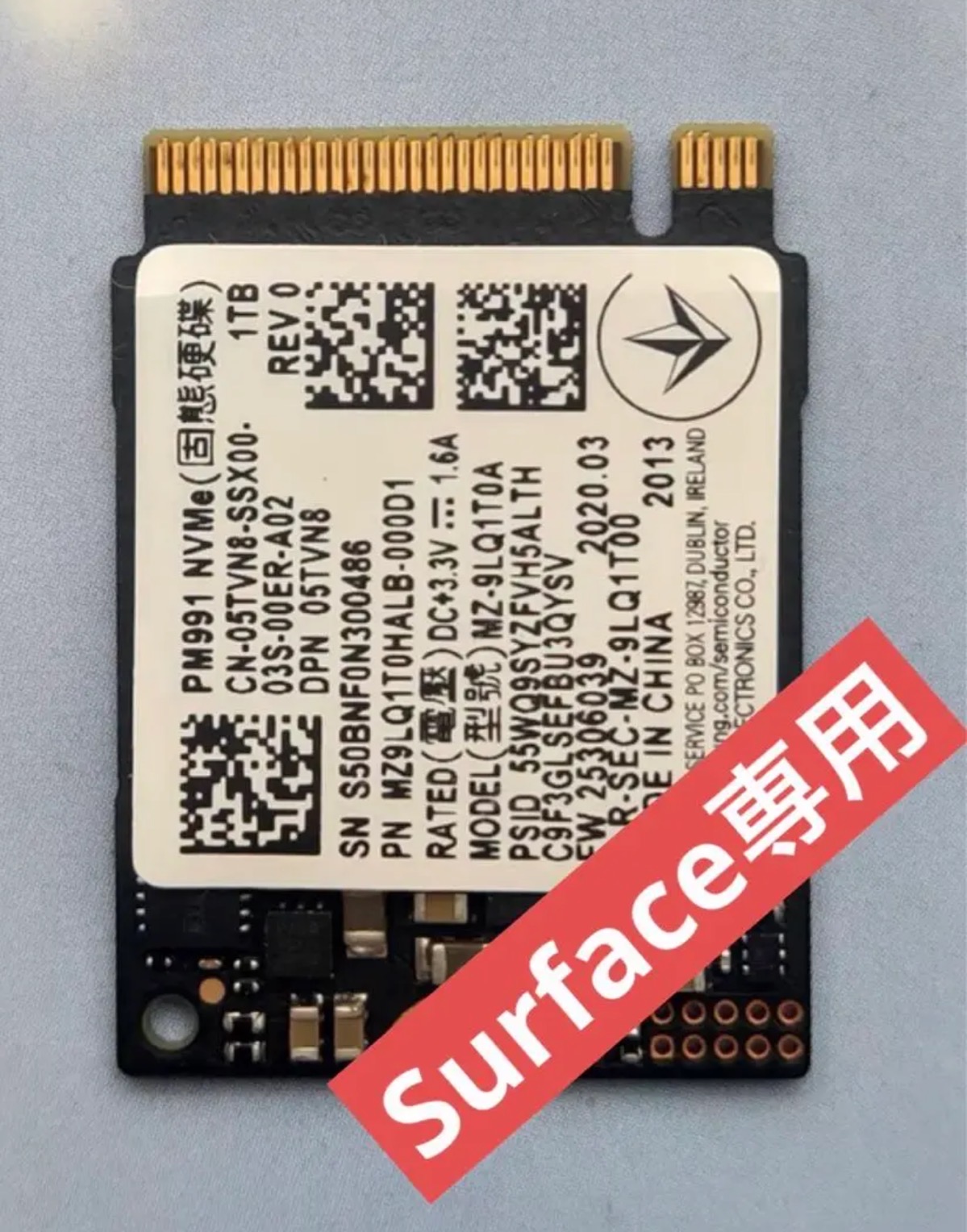 Samsung サムスン製 2230 SSD 1TB surface Pro X Pro (7+) 8 9 サーフェス用 surface book surface pro 2230