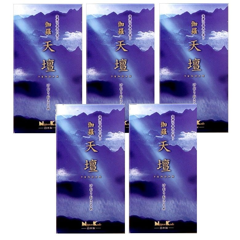 伽羅天壇 バラ詰 約125g 仏事用お線香 キャラ きゃら 格調高い香木の香り 日本香堂 【×5個セット】