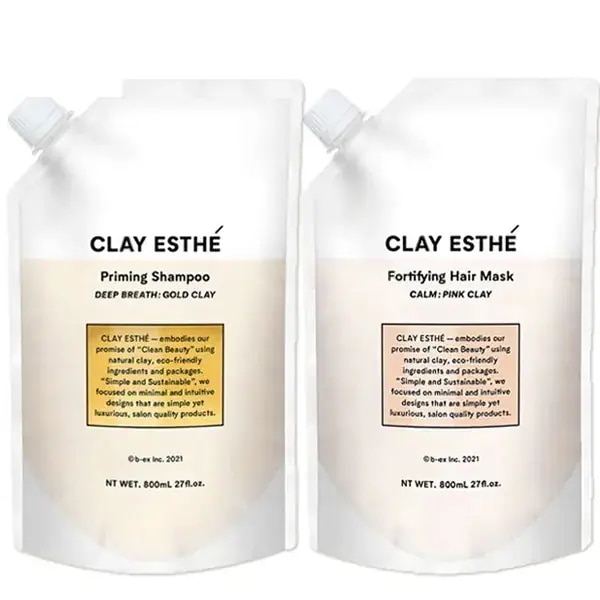 クレイエステ プライミング シャンプー 800mL + フォーティファイング ヘアマスク 800g [ピンク/ゴールド] 詰め替え 選べるセット 5,423円