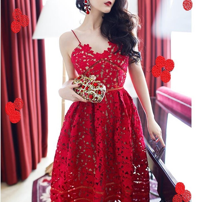 ドレス 花柄 フラワー フラワーレース ワンピース ワンピースドレス ミディアム ミディ 総レース