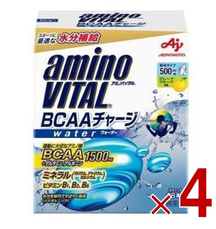味の素 アミノバイタル BCAAチャージ ウォーター グレープフルーツ味 7g×28本入 AMINO VITAL 4個