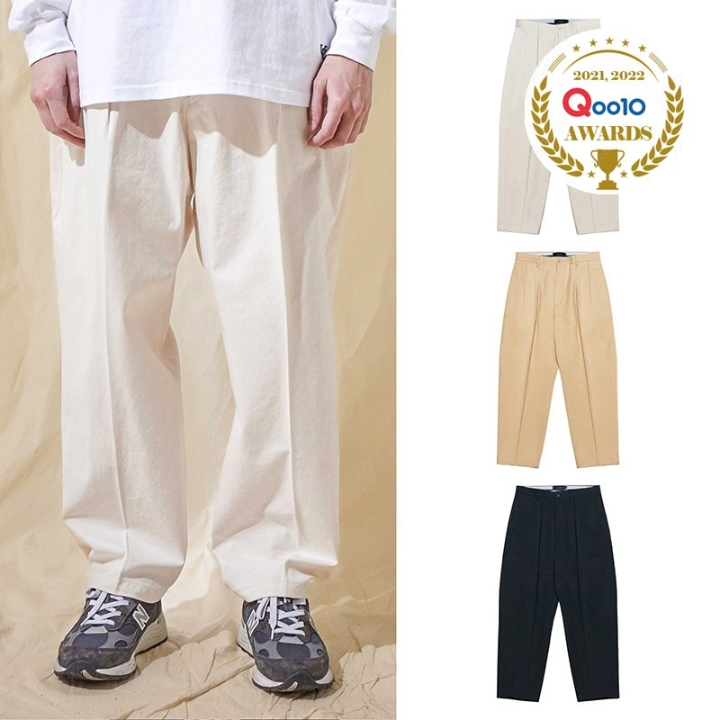 Wide Tapered Wrinkle Free Chino Pantテーパードチノパンツ