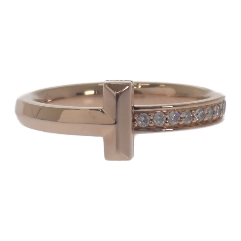 Tワン 11号 67795342 リング 指輪 K18PG ピンクゴールド ダイヤモンド レディース 上品 美品【Aランク】