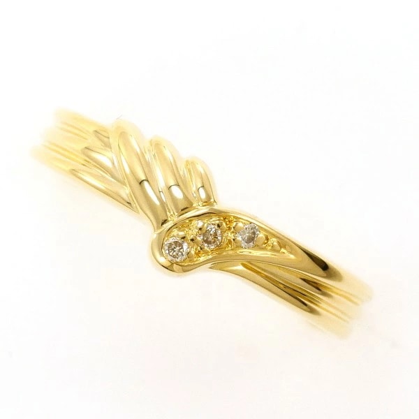 K18 18金 YG イエローゴールド リング 指輪 11号 ダイヤ 0.02 ジュエリー 中古 30,752円