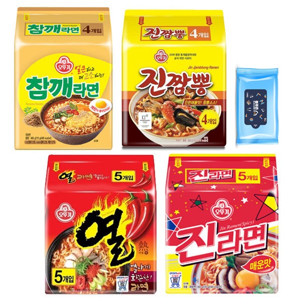 （TF013）だるまたなら辛（5）+たチャンポン（4）+ゴマラーメン（4）+熱ラーメン（5）+ブルゾン抗菌ウェットティッシュセット/韓国配送/ラーメン