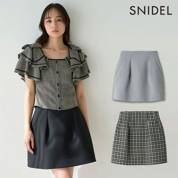 【即納】スナイデル SNIDEL ボトムス 25春夏 構築スカショーパン スカート ミニ丈 swfp252133