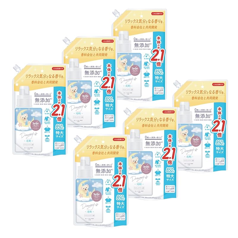 ファーファ 洗濯用 液体 洗剤 ストーリー ドリーミー アロマティック フラワー の香り 詰替 (850g) 6個 セット