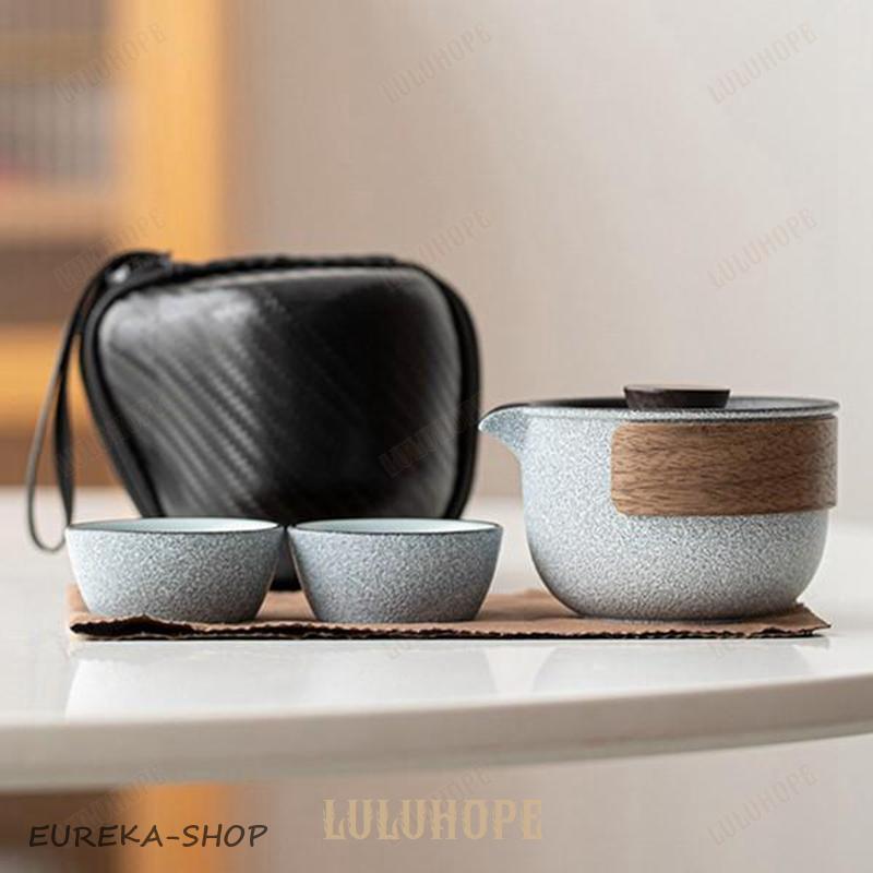 茶具セット 旅行 中国茶器セット ティーカップ 急須 陶器製 湯呑みセット 中国茶セット ポータブル コンパクト 携帯型 旅行用 耐熱