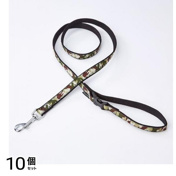 ペティオ エシカルドア 迷彩リード SS 超小型犬用引き紐 ブラック 1.2m (W57786) 10個セット