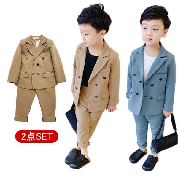 子供服男キッズジュニア男の子セットアップ上下セットトップスアウタージャケットズボンフォーマル普段着