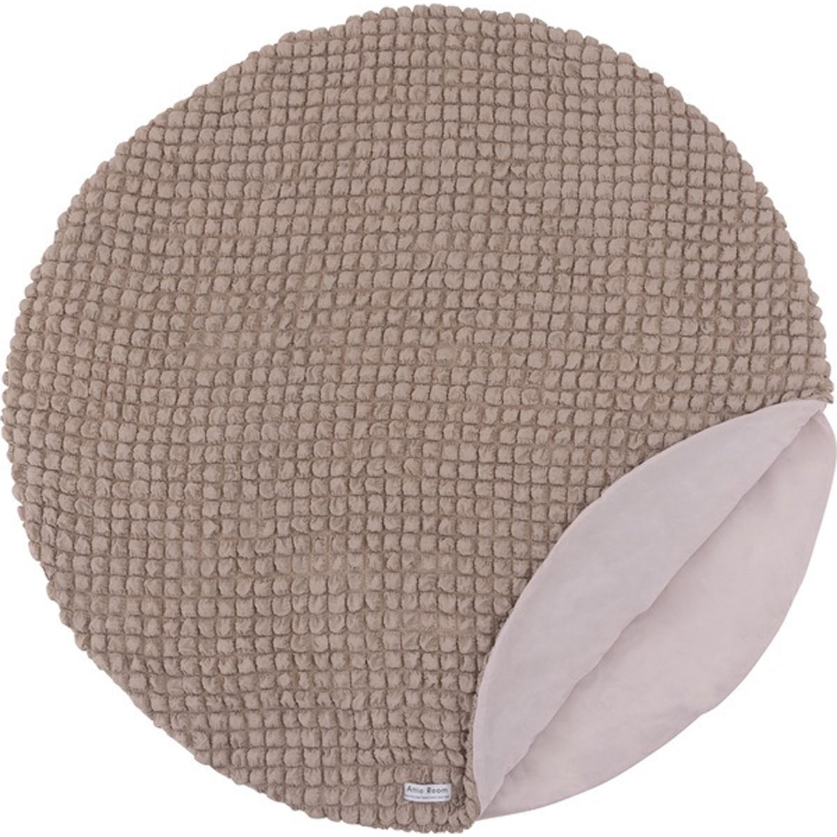 冷感ラウンドサンドクッション 接触冷感 ポップコーン生地 グレー アイボリー ピンク クッション かわいい おしゃれ 韓国インテリア 北欧風 北欧 もちもち 夏 ひんやり ニュアンスカラー くすみカラ