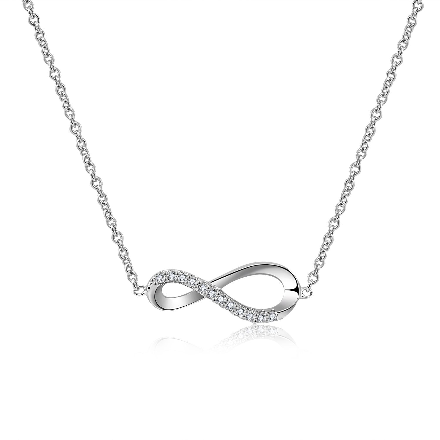 [高品质 Silver925] ジルコン 925 無限の愛ブレスレット