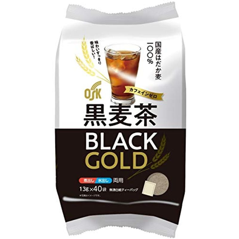 想像を超えての 黒麦茶ティーパック BLACK GOLD(13g40袋) 4個 ティーバッグ 麦茶