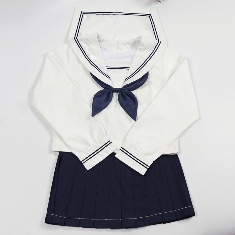 【1つ買うと10つ無料】長袖のオールホワイトの第2ラインjkユニフォームユニフォームの大学スタイルスーツスーツ初秋のファッションスーツスカートスカート服